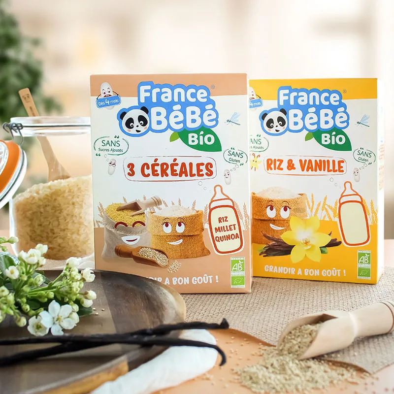 2x200g Céréales Riz Vanille BIO sans gluten - 4m+-5