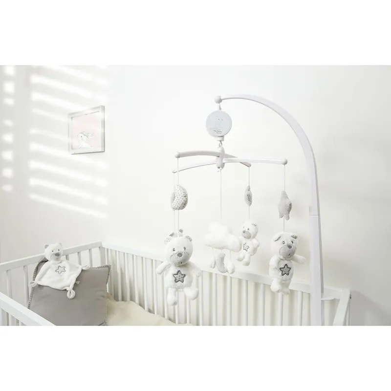 Mobile musical bébé Ours Blanc - 40x40x75cm-1