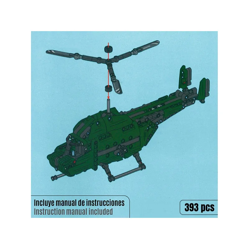 Hélicoptère militaire à construire 393pcs - 6+-2