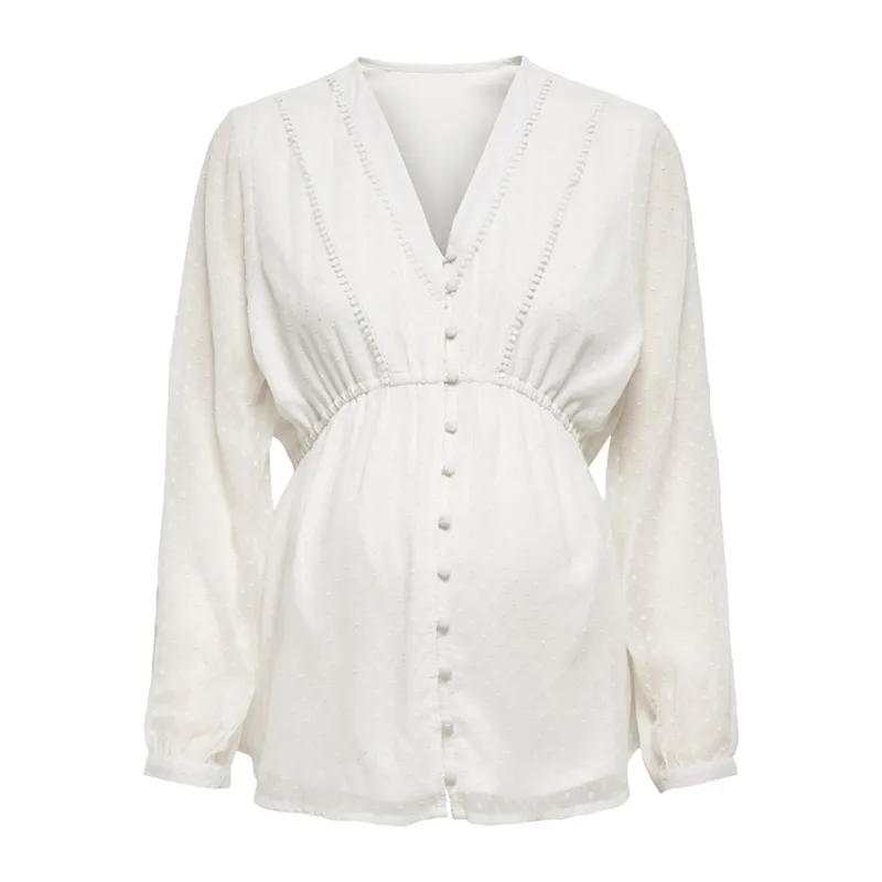 Blouse de grossesse Bettina Only - Blanc-1