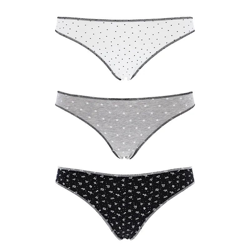 3 Culottes brésiliennes sans couture - Noir/Blanc/Peau-0