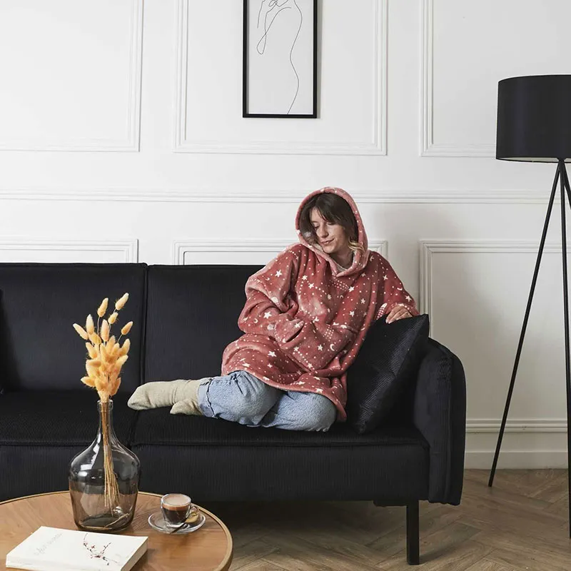 Plaid sweat Astro Rose - 118x83cm-2