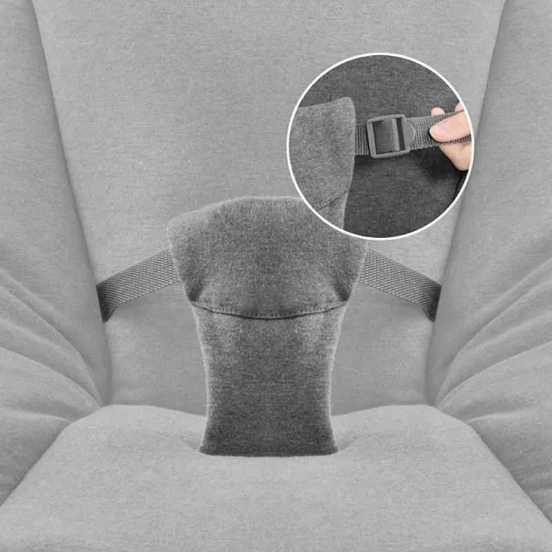 Chaise haute Alpha+ Naturel + Transat Alpha Bouncer 2en1 Gris + Tablette Naturel + Coussin Deluxe Space - 0m+-34
