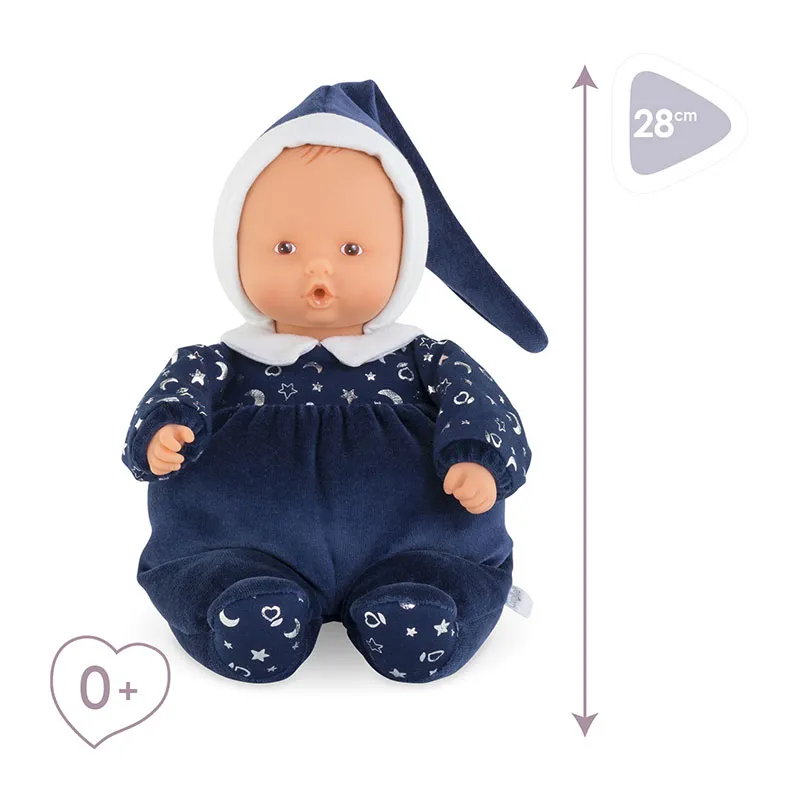 Doudou Babipouce Nuit étoilée 28cm - 0m+-3
