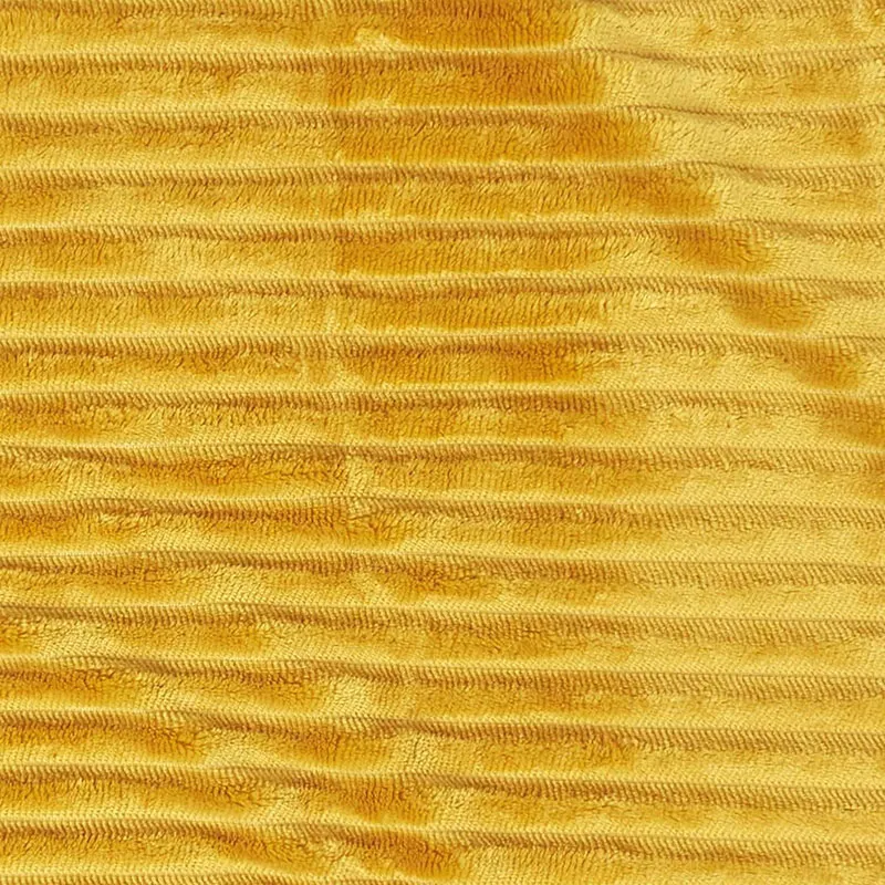Plaid Flanelle côtelé sherpa Jaune - 180x220cm-7