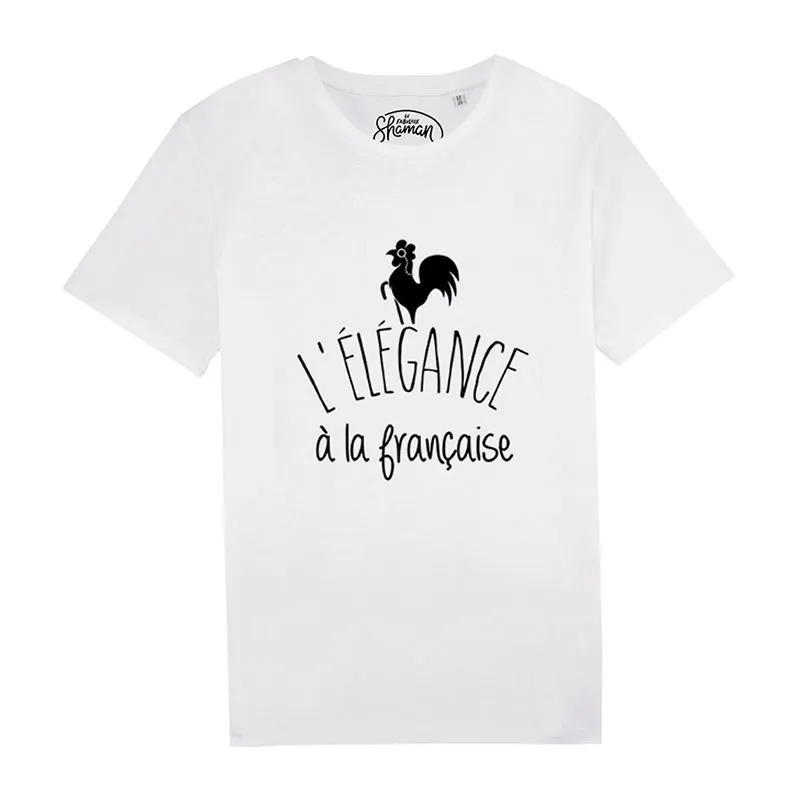 T-shirt Homme L'élégance à la française BIO - Blanc-0