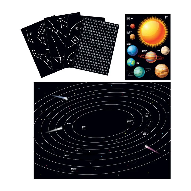 Stickers Planètes & Constellations - 250pcs-0