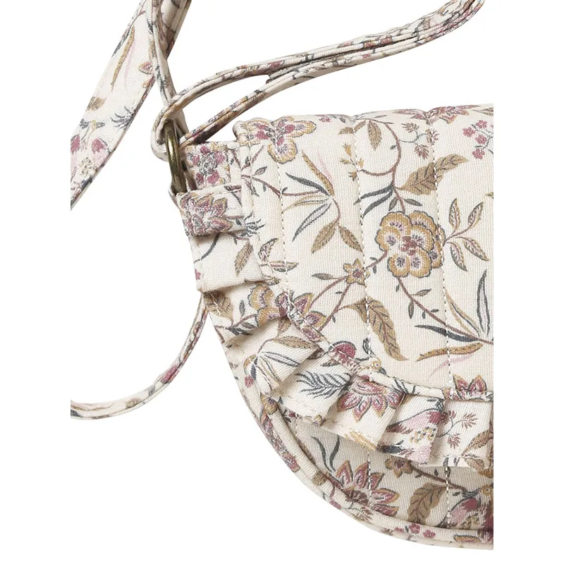 Sac fille imprimé fleuri - Beige-3