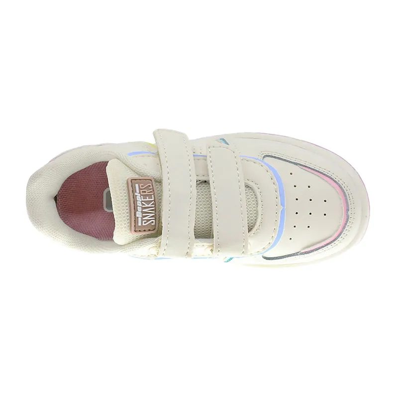 Baskets à double scratch Enfant Fille Romy - Beige-2
