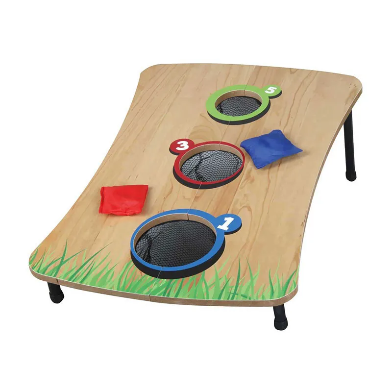 Jeu de lancer en bois Marron/Bleu/Rouge - 28,3x60,8x3,8cm-1