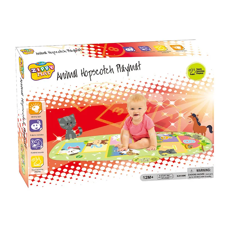 Tapis interactif Marelle des animaux - 12m+-5