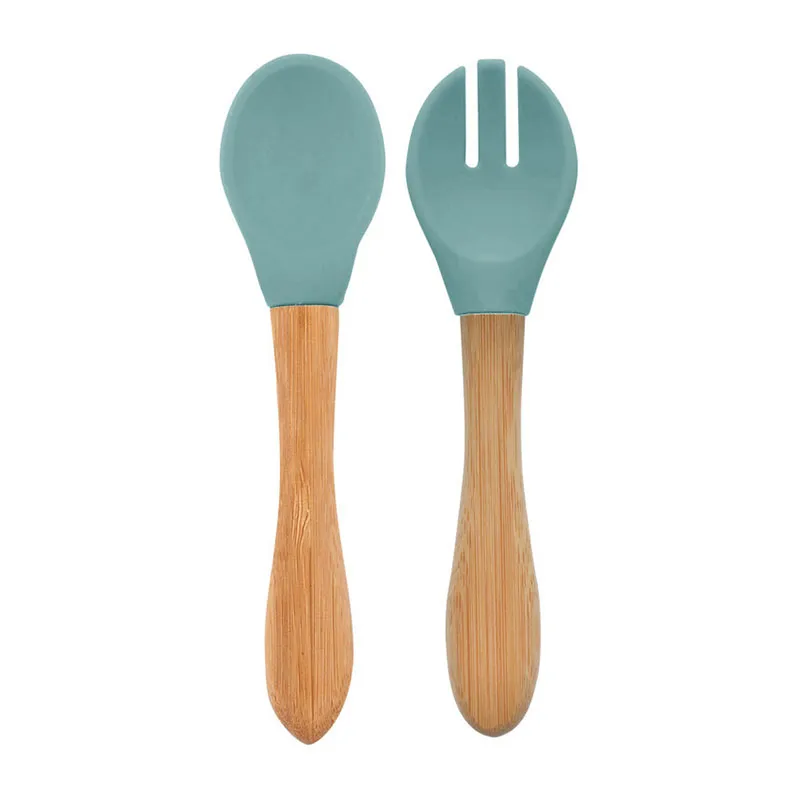 Cuillère + Fourchette Dig Aqua - 9m+-0