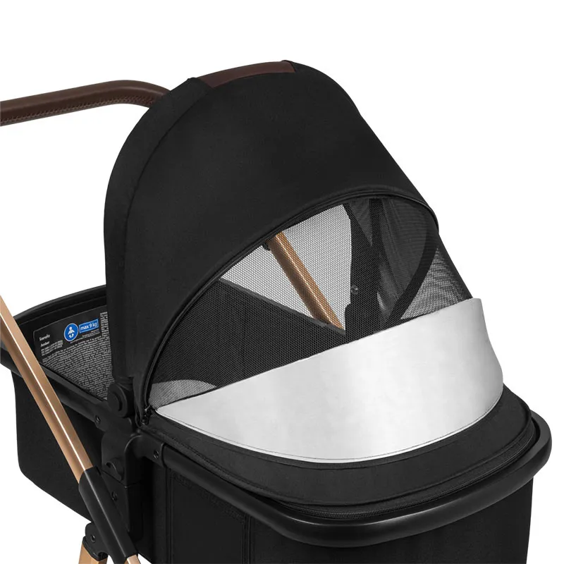 Trio Poussette Amber + Nacelle + Cosy Gr.0+ Black Onyx - 0m+-13