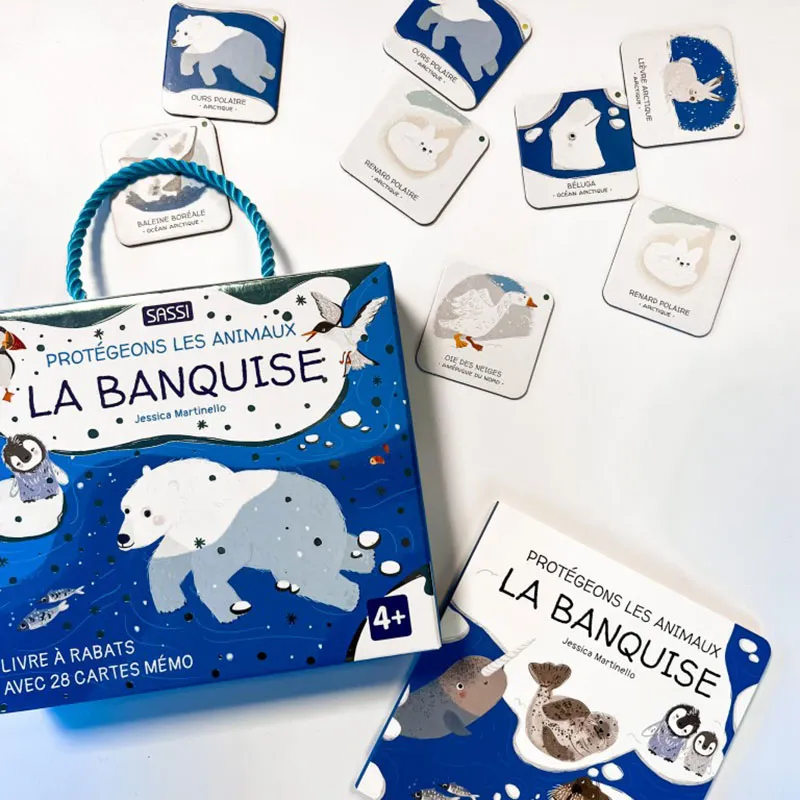 Mémo + livre Protégeons les animaux La banquise - 4+-4