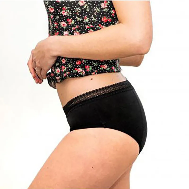 Shorty menstruel Ado Bien être BIO - Noir-1