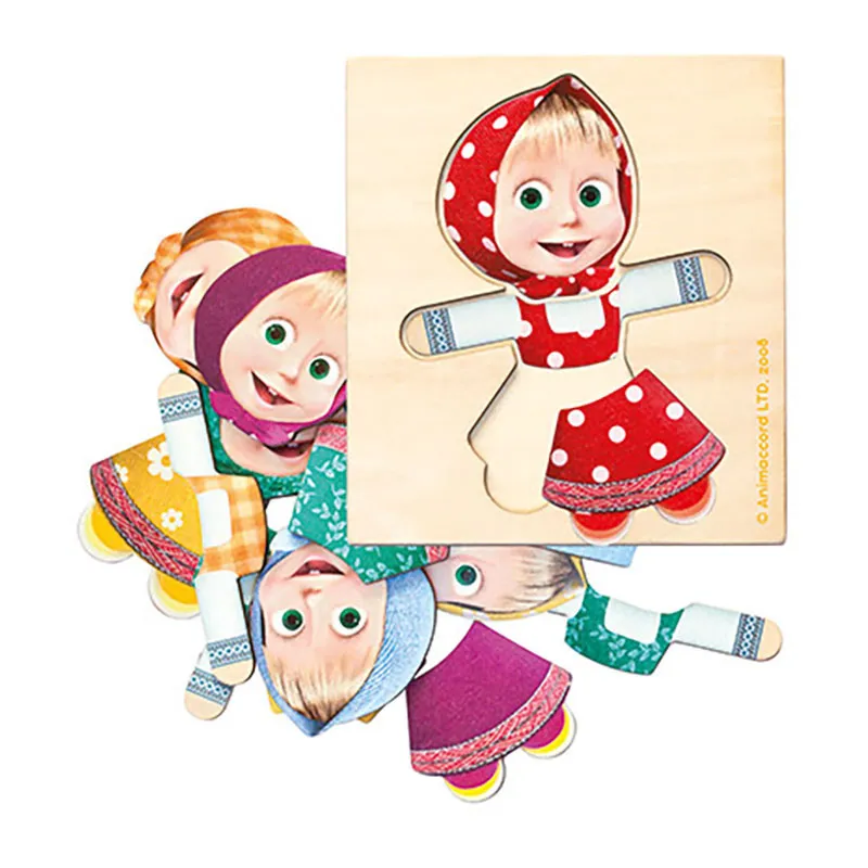 Puzzle Masha & Michka à habiller 18pcs - 36m+-1