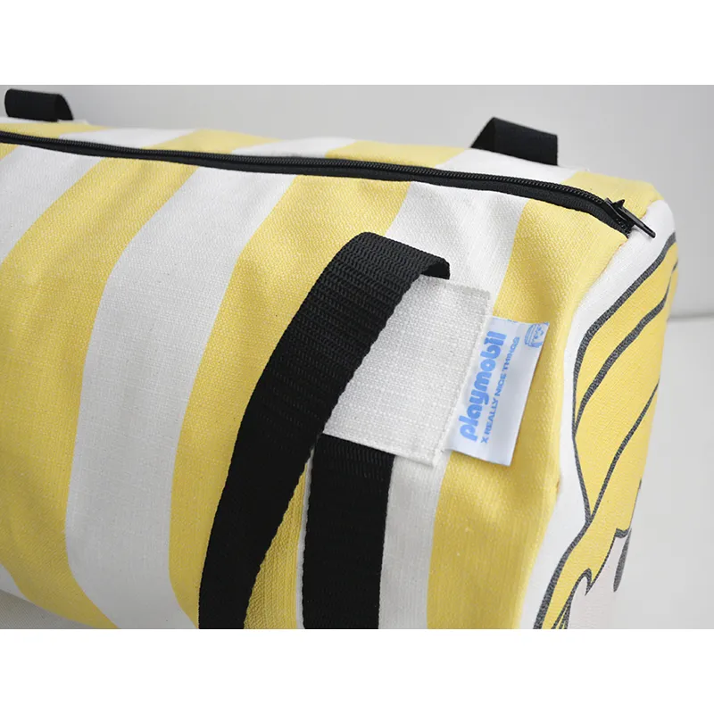 Sac Week-end Playmobil rayures Jaune - 20x40x20cm-3