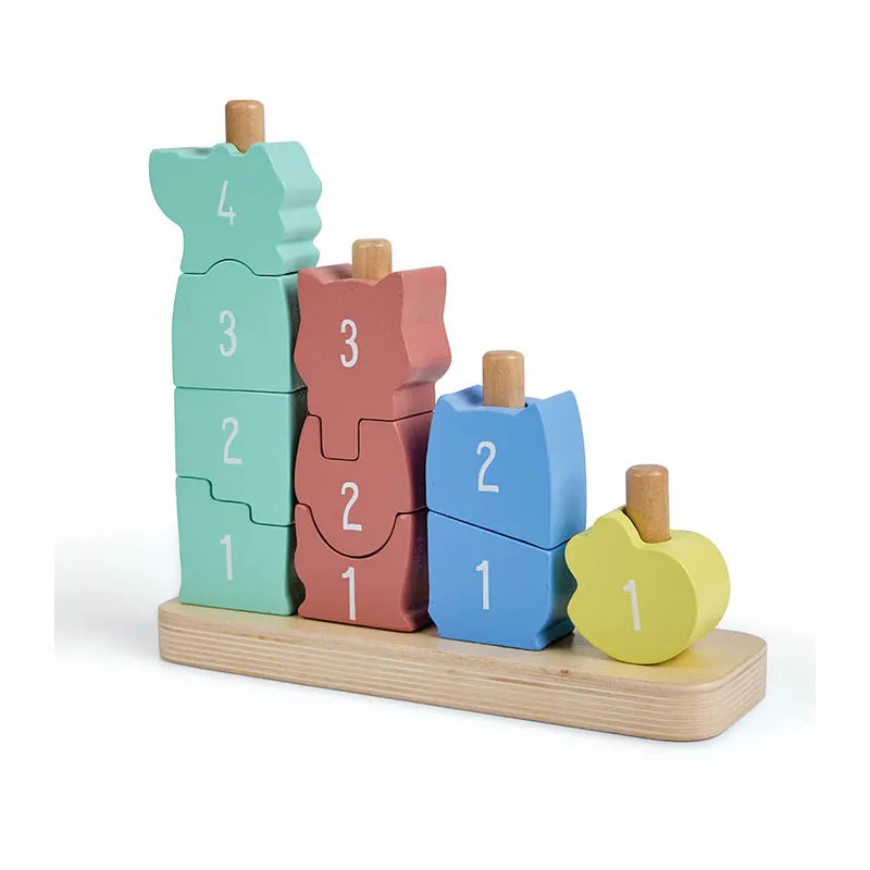 Jeu à empiler en bois Apprendre à compter - 12m+-1
