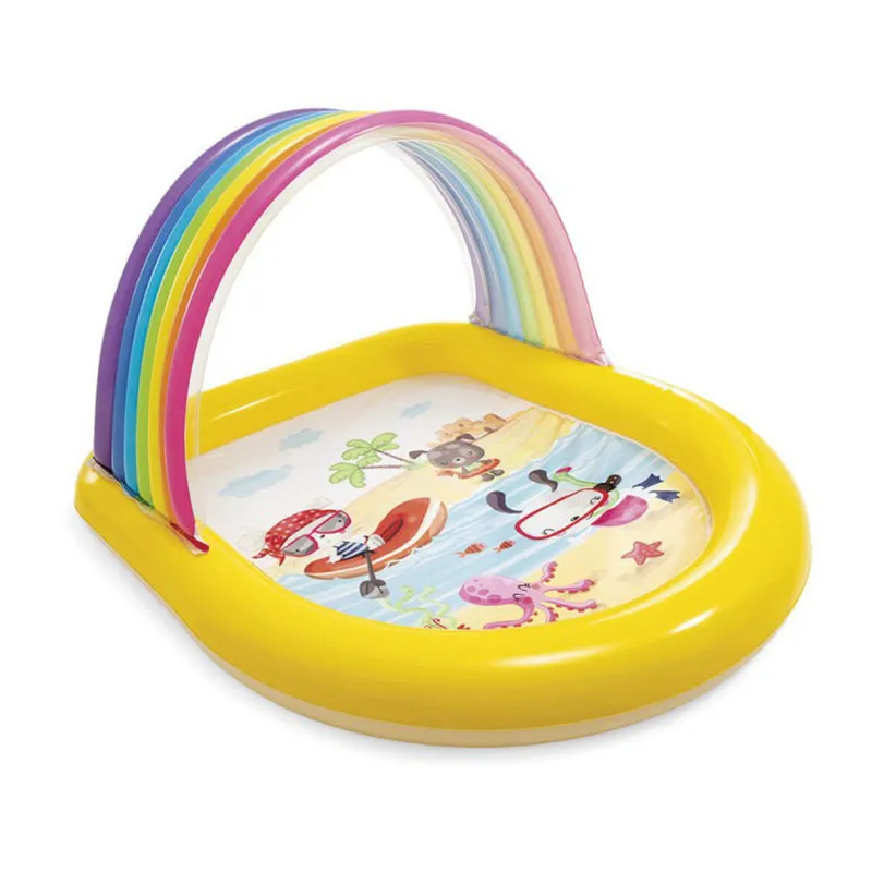 Piscine gonflable fontaine Arc-en-ciel - 147x130x86cm-1