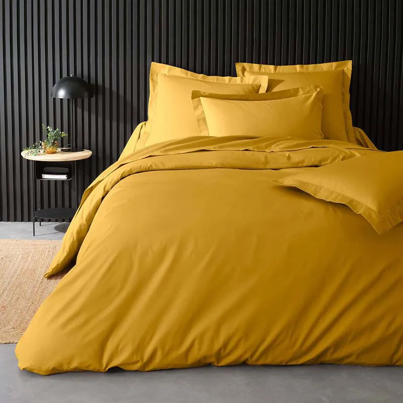 Housse de Couette Percaline Curry-1