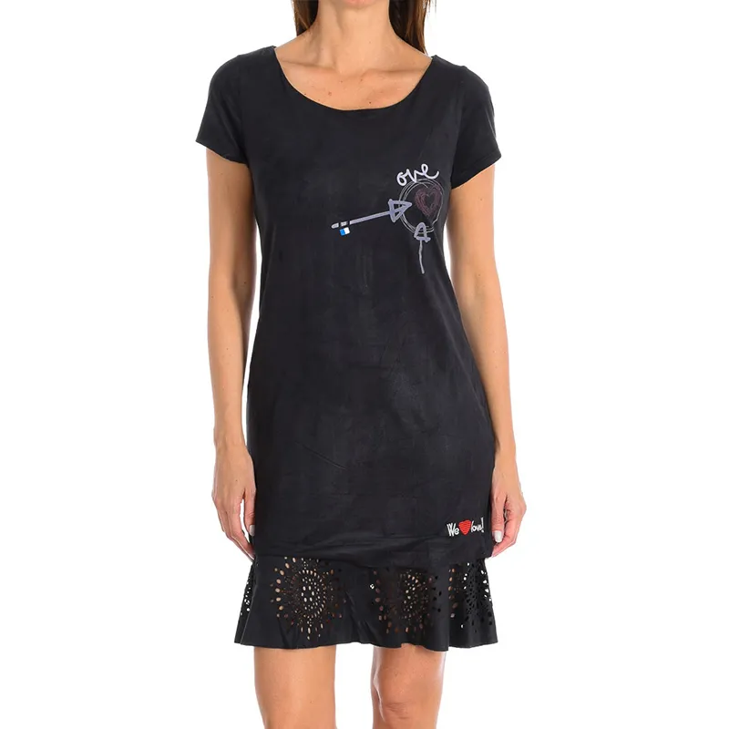 Robe MC femme Love - Noir - DESIGUAL-0