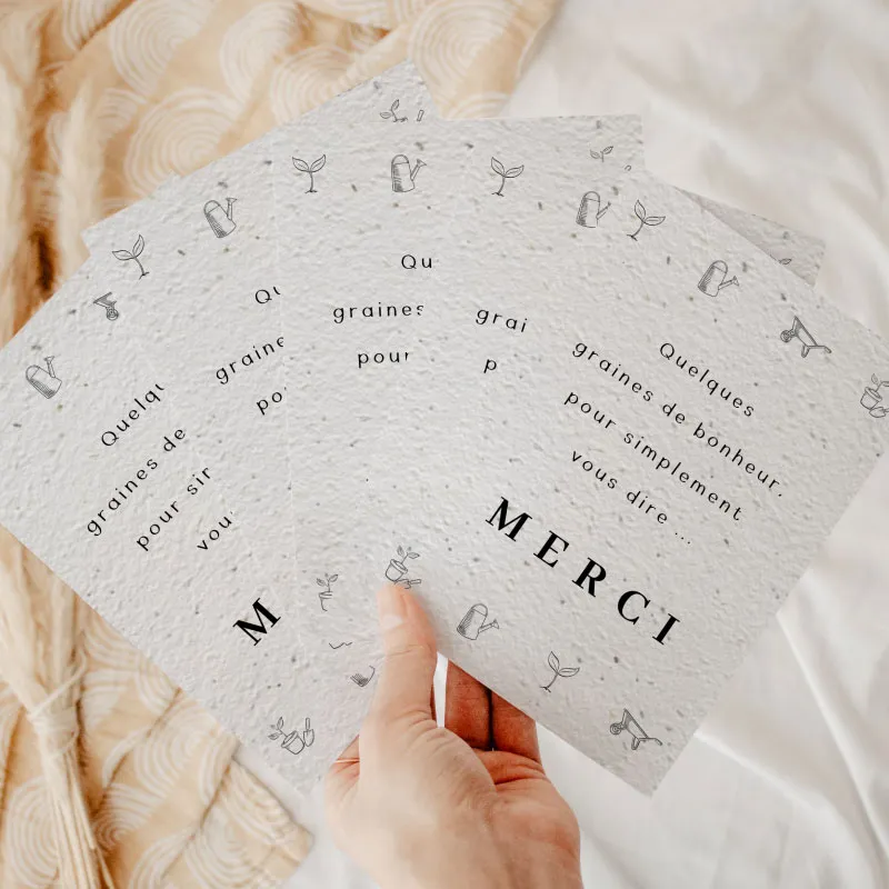 Cartes à planter Merci - 5pcs-0