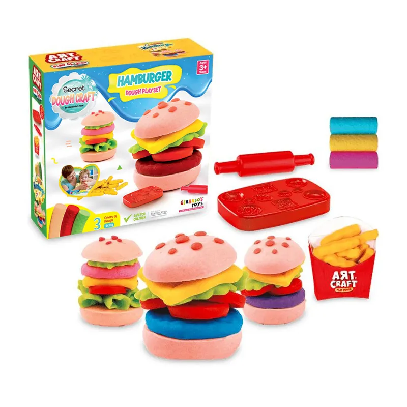 Pâte à modeler Hamburger 3x30g - 36m+-0