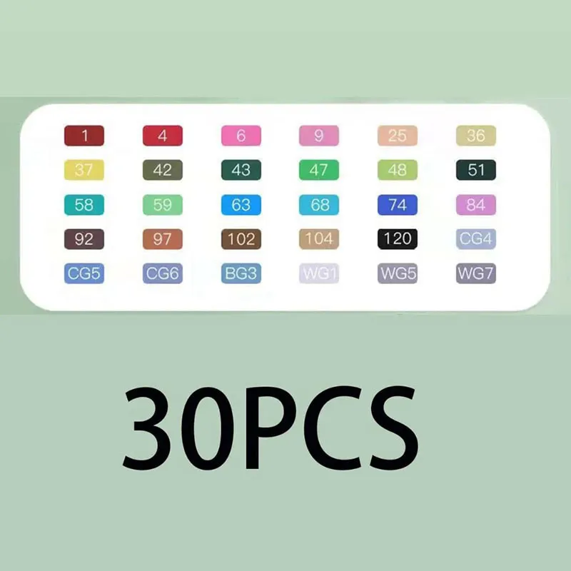Marqueurs acrylique à double pointe - 30pcs-23