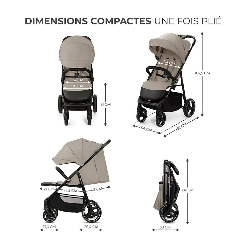 Poussette Buggy Trig 3 Beige - 6m+-8