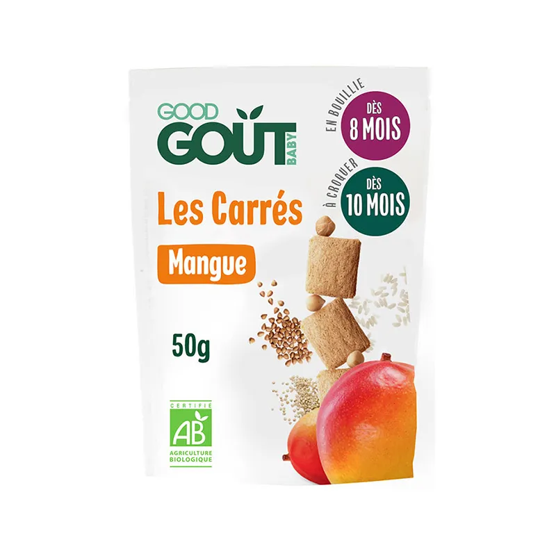 1x50g Les Carrés Mangue BIO - 8m+-0