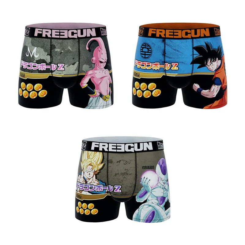 3 boxers enfant Dragon Ball Z - Bleu/Rose/Noir/Orange-1