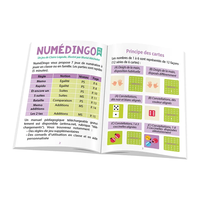 Jeux de numération Numédingo PS/MS - 3+-3