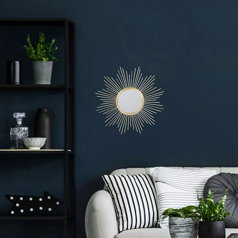 Miroir Soleil Doré - Ø19,5cm-1