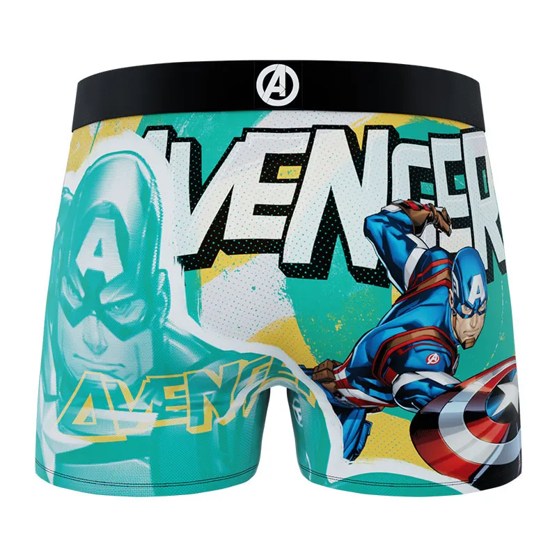4 Boxers Homme Marvel - Bleu/Vert/Orange/Violet-2
