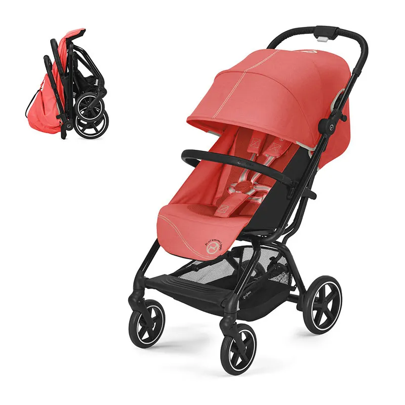 Poussette Compacte Eezy S+2 B Hibiscus Red/Black - 0m+-0