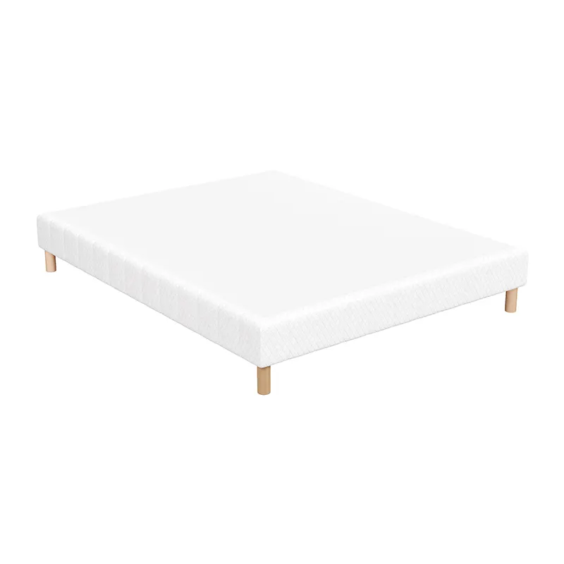 Sommier tapissier ressorts ensachés Confort + Blanc-0