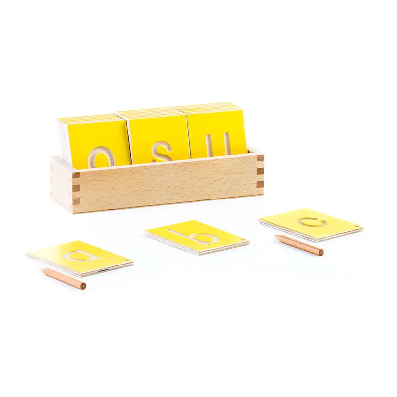 Tracer les lettres minuscules Montessori Bois - 4+-0