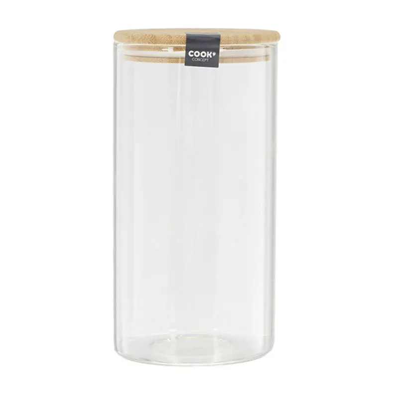 Bocal en Verre/Bambou - 1,2L-0