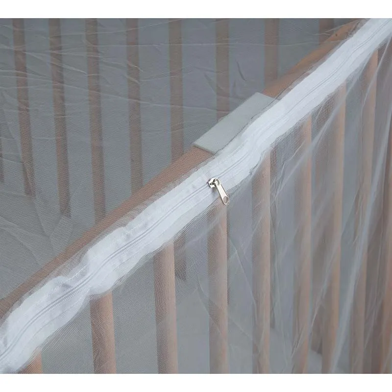 Moustiquaire de lit intégrale avec Zip - Blanc-1