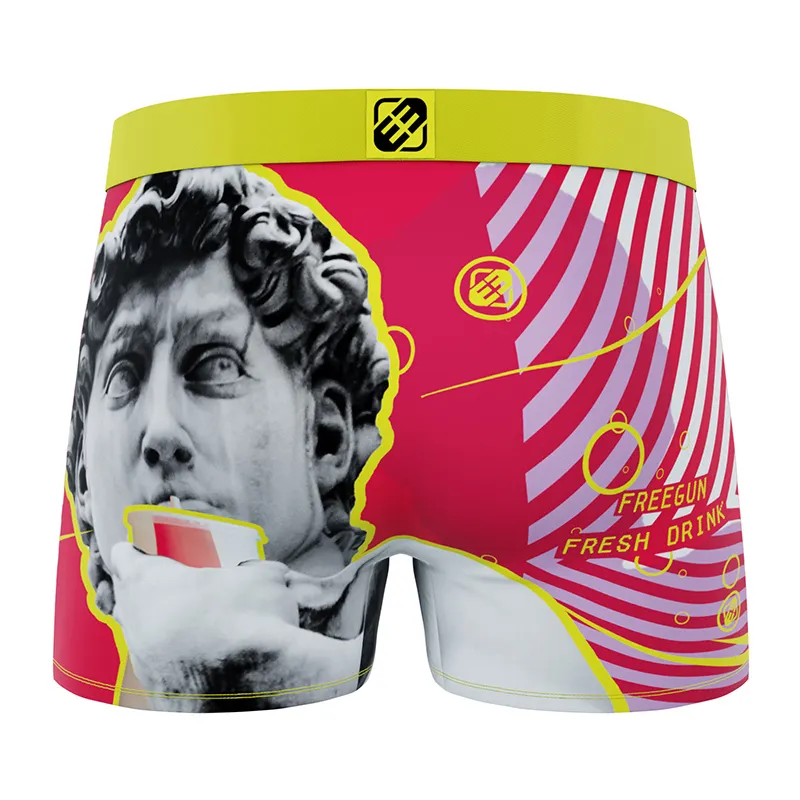 3 Boxers Homme Summer Art - Rose/Jaune/Blanc/Noir-2