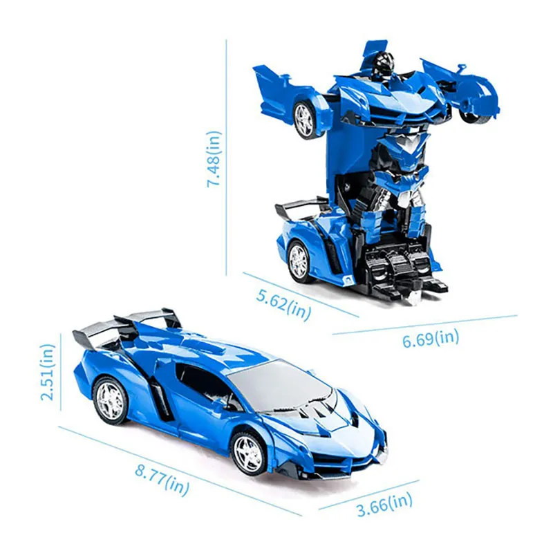 Voiture télécommandée transformable Bleu - 3+-2