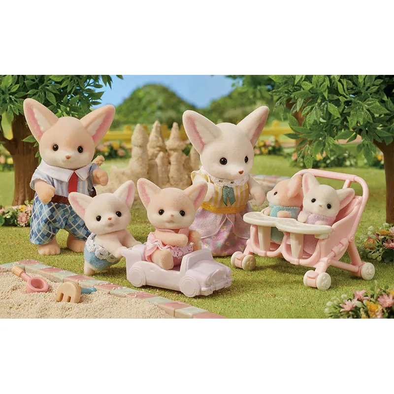 Famille Fennec & poussette double - 5pcs-3