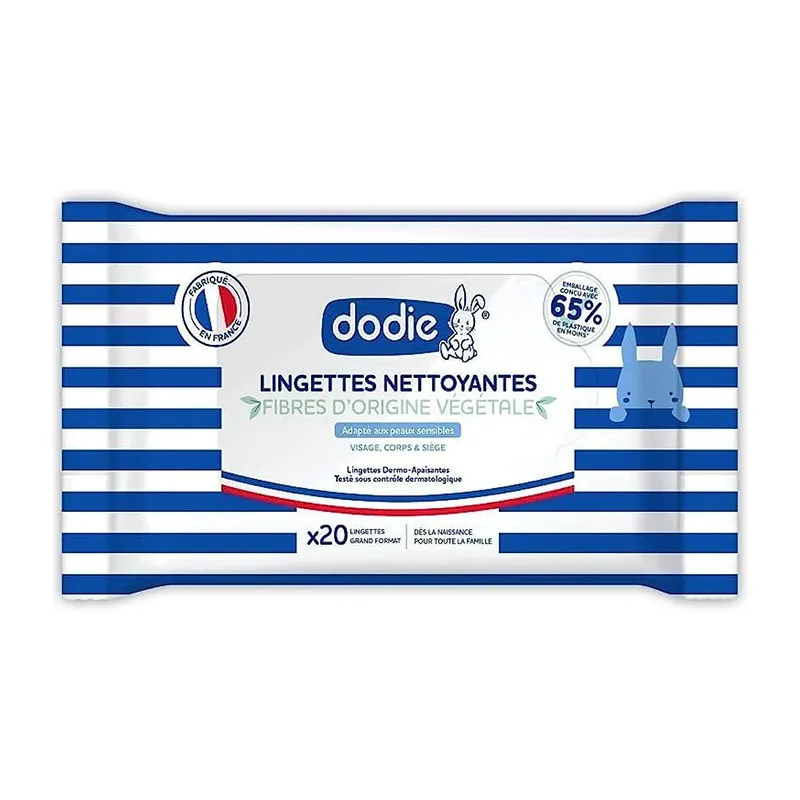 6 Paquets de Lingettes nettoyantes 3en1 dermo-apaisantes Pocket - 6x20-1