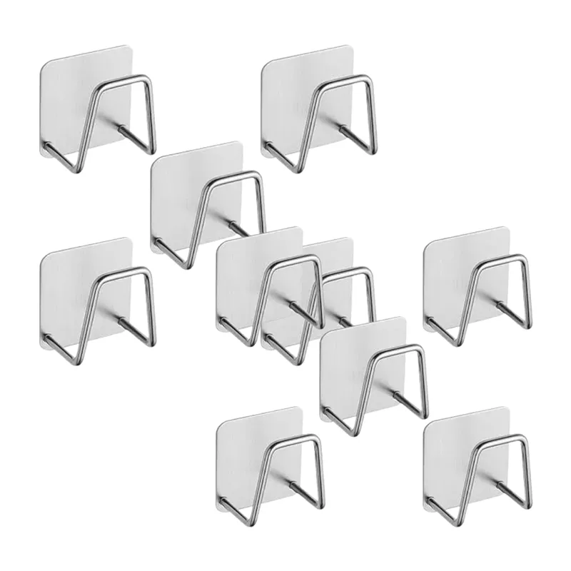 Lot Porte-eponges acier autocollants - 10pcs-0