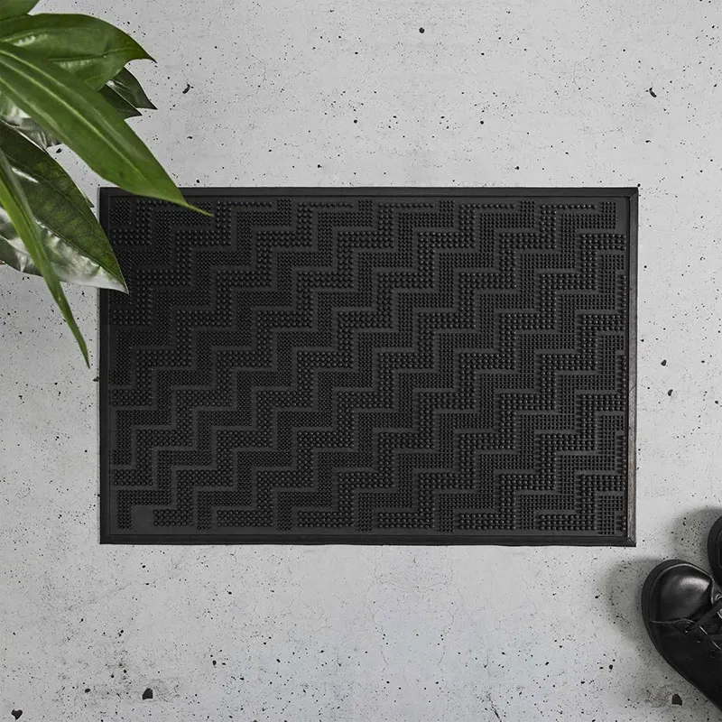 Paillasson grattoir antidérapant Noir - 40x60cm-0