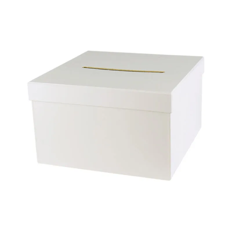 Urne carrée Carton Blanc - 24,5x15cm-0