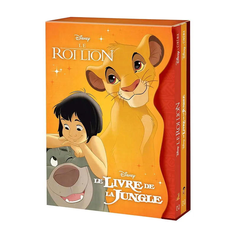 Coffret 2 livres Disney Roi Lion + Livre de la jungle - 4+-0