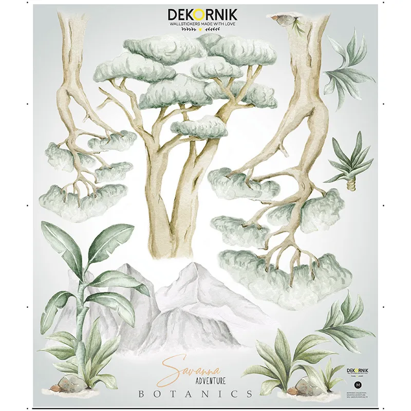 Stickers Plantes de la Savane - 100x87cm-1