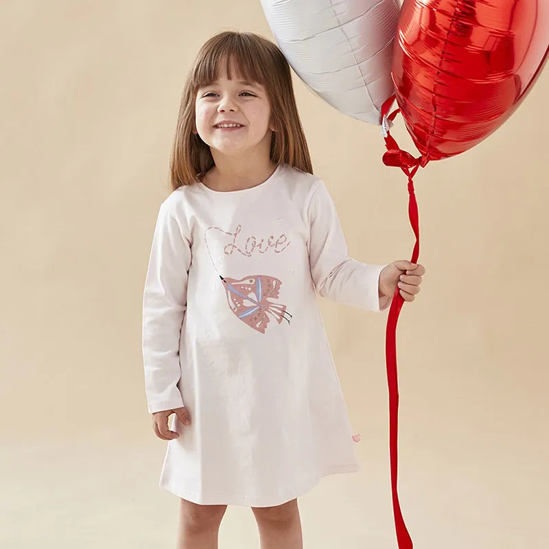Robe de nuit Oiseaux - Rose-0