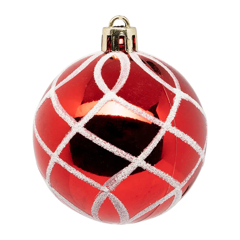 25 Boules Rouge/Blanc - ø6x7,2cm-2